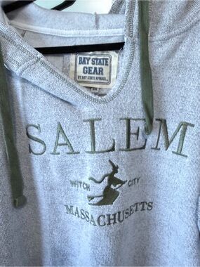 Bay State Gear Salem Gray Pullover Hoodie with Green Accents